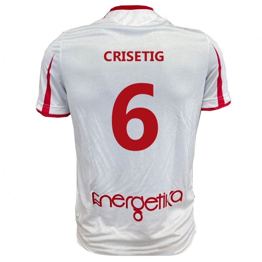 ילדים לורנצו קריזטיג #6 לבן אדום ג'רזי ביתית 2025/26 חולצה קצרה