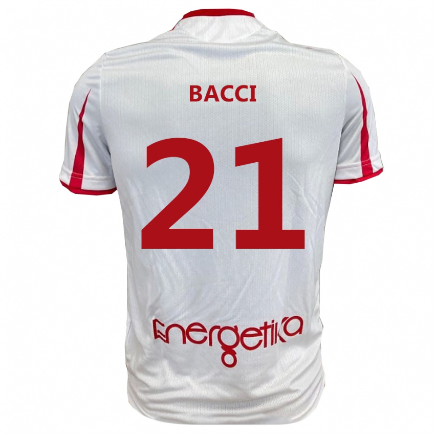ילדים Jacopo Bacci #21 לבן אדום ג'רזי ביתית 2025/26 חולצה קצרה