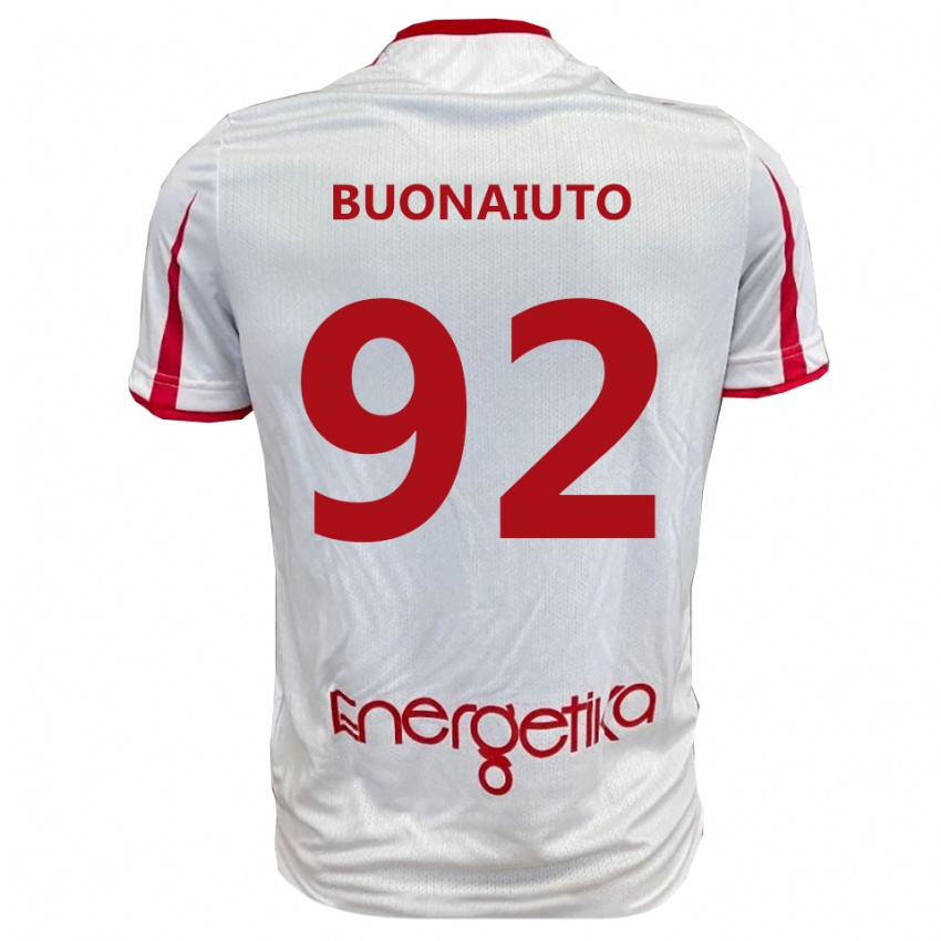 ילדים כריסטיאן בוניוטו #92 לבן אדום ג'רזי ביתית 2025/26 חולצה קצרה