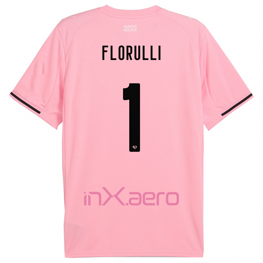 ילדים Gerlando Florulli #1 ורוד שחור ג'רזי ביתית 2025/26 חולצה קצרה