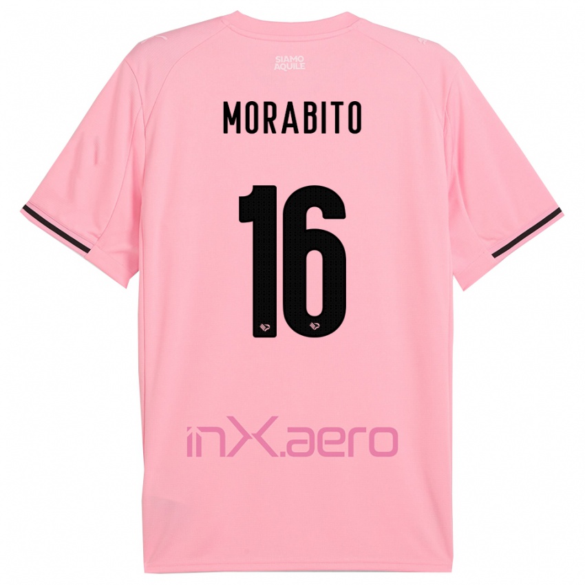 ילדים Gioele Maria Morabito #16 ורוד שחור ג'רזי ביתית 2025/26 חולצה קצרה