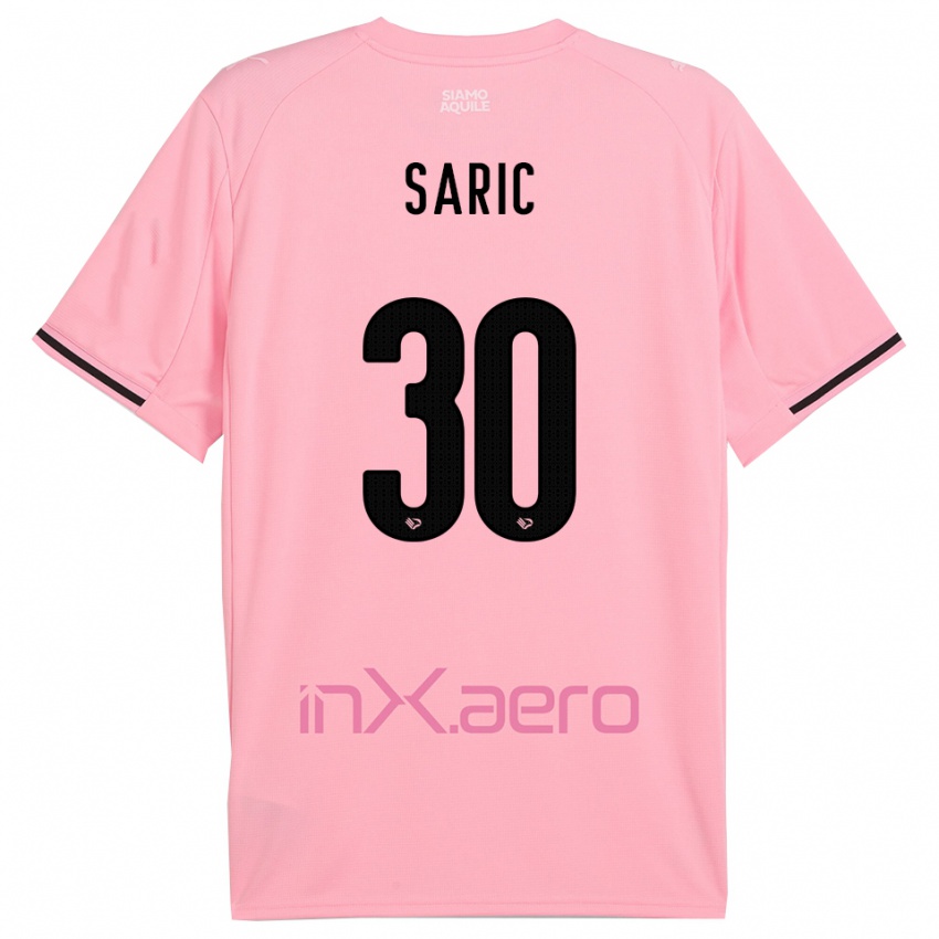 ילדים Dario Saric #30 ורוד שחור ג'רזי ביתית 2025/26 חולצה קצרה