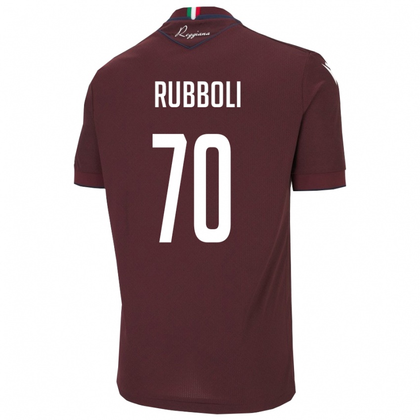 ילדים Lorenzo Rubboli #70 בורגונדי לבן ג'רזי ביתית 2025/26 חולצה קצרה