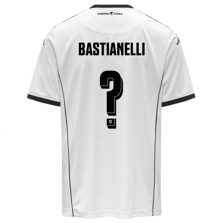 ילדים Flavio Bastianelli #0 לבן שחור ג'רזי ביתית 2025/26 חולצה קצרה