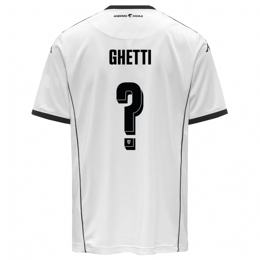 ילדים Davide Ghetti #0 לבן שחור ג'רזי ביתית 2025/26 חולצה קצרה