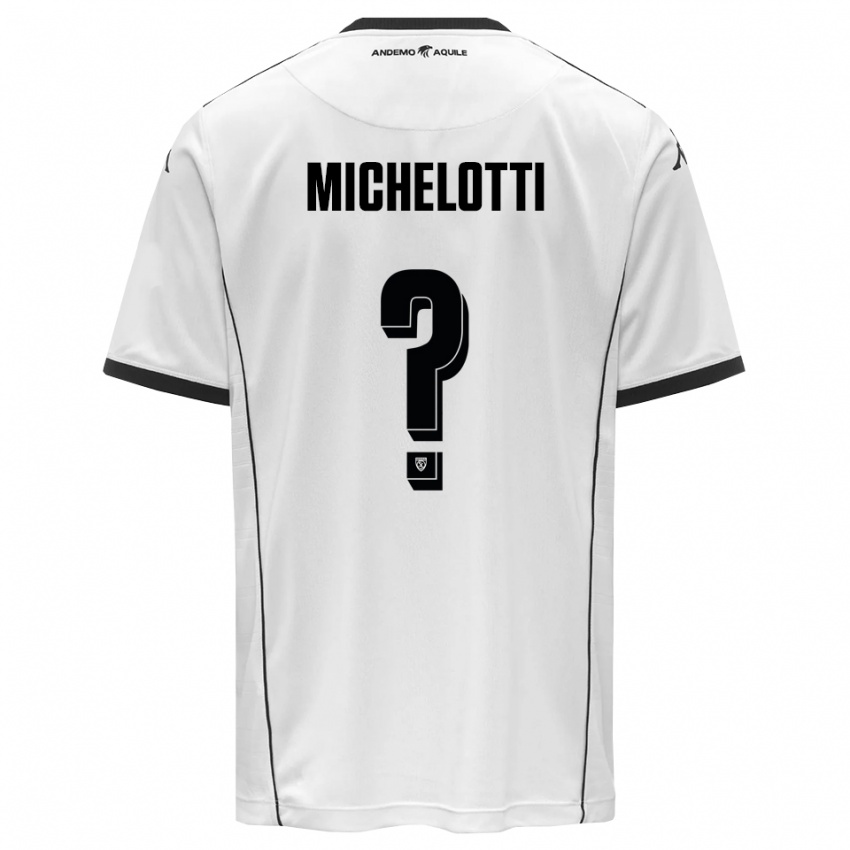 ילדים Tommaso Michelotti #0 לבן שחור ג'רזי ביתית 2025/26 חולצה קצרה