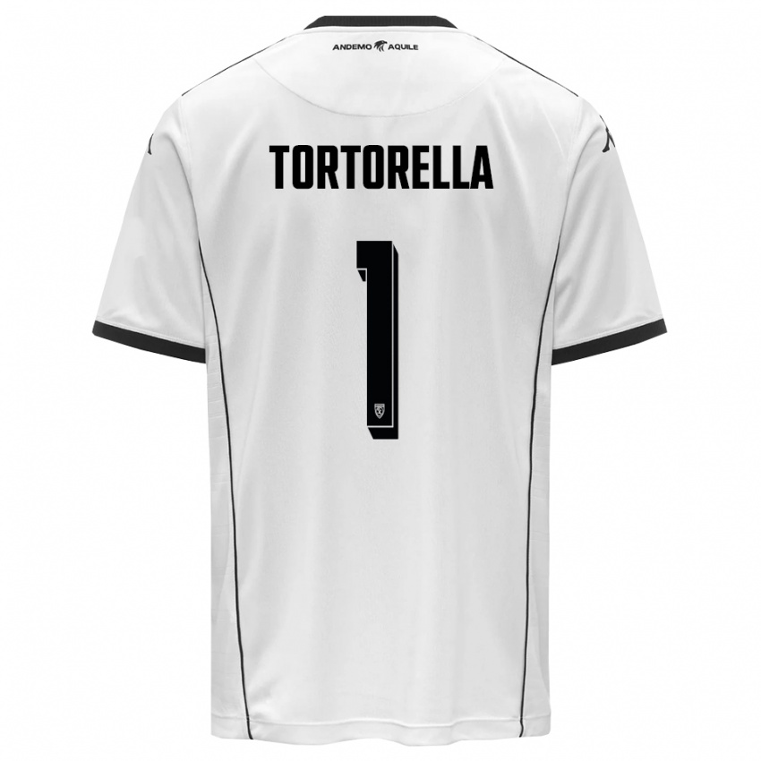 ילדים דייגו תורטורלה #1 לבן שחור ג'רזי ביתית 2025/26 חולצה קצרה