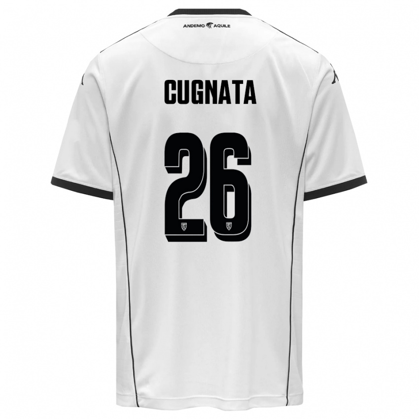 ילדים Christian Cugnata #26 לבן שחור ג'רזי ביתית 2025/26 חולצה קצרה