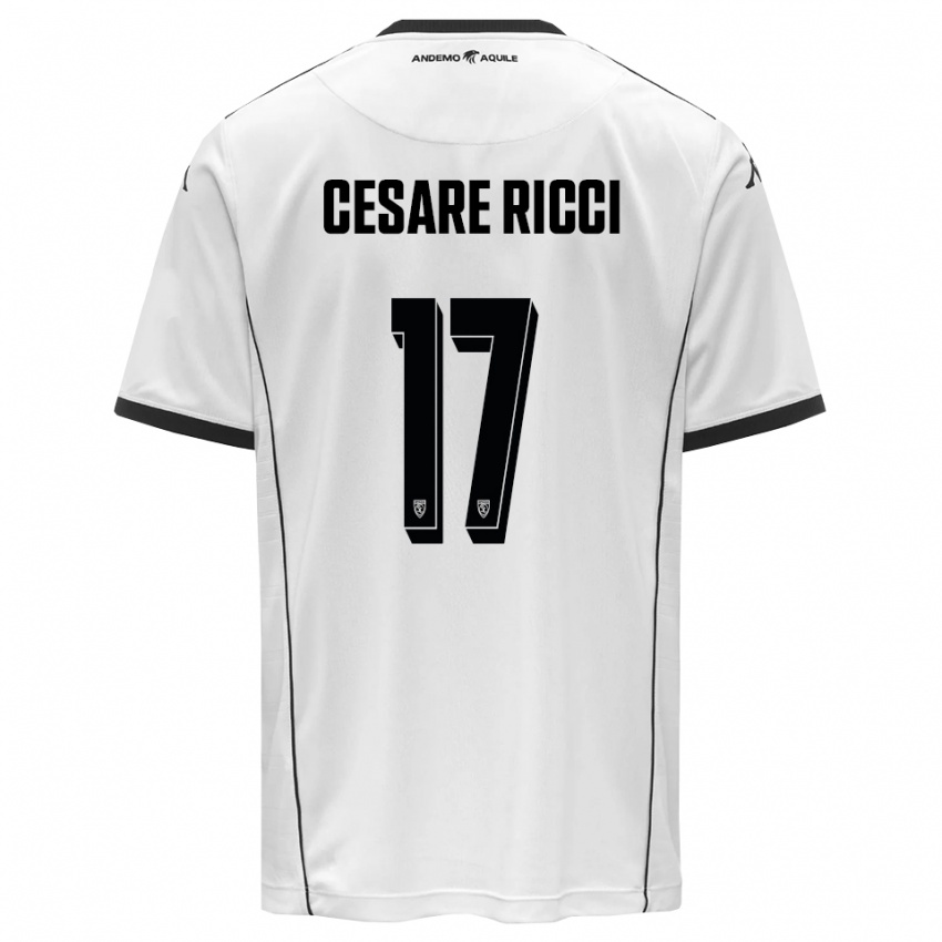 ילדים אליה סזאר ריצ׳י #17 לבן שחור ג'רזי ביתית 2025/26 חולצה קצרה