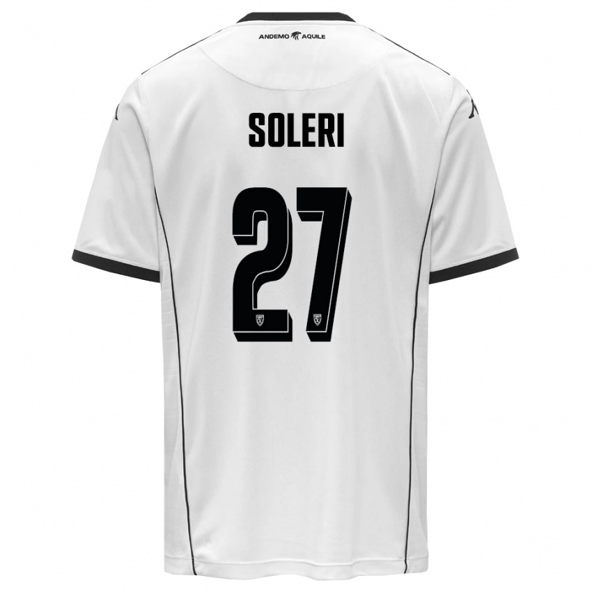 ילדים אדוארדו סולרי #27 לבן שחור ג'רזי ביתית 2025/26 חולצה קצרה