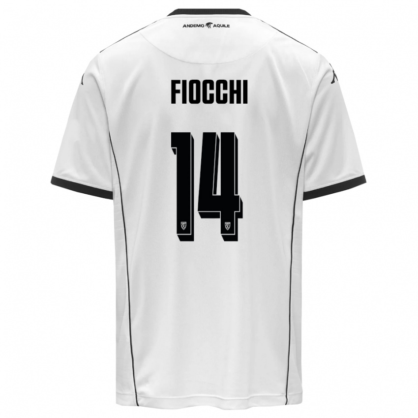 ילדים Marco Fiocchi #14 לבן שחור ג'רזי ביתית 2025/26 חולצה קצרה