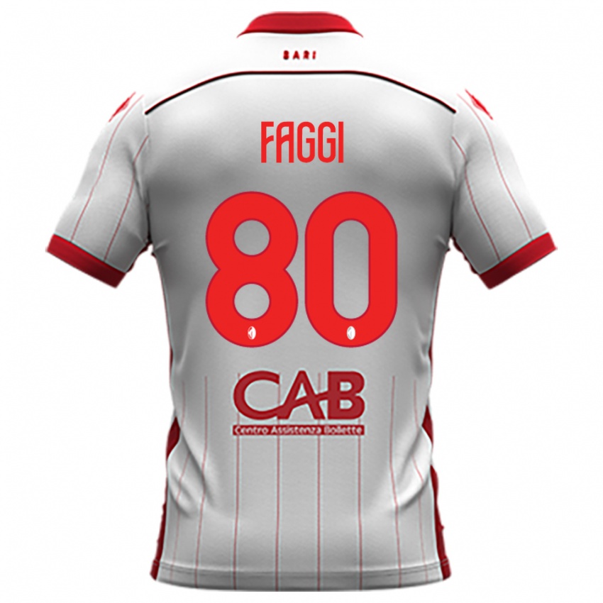 ילדים פיליפו פאגי #80 לבן אדום ג'רזי ביתית 2025/26 חולצה קצרה