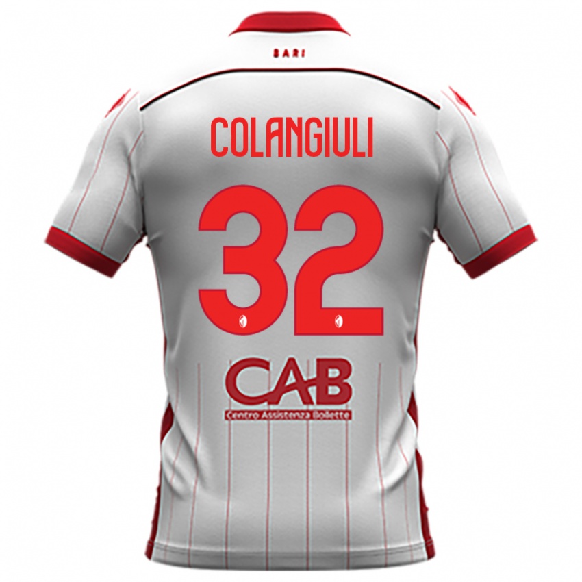 ילדים Vincenzo Colangiuli #32 לבן אדום ג'רזי ביתית 2025/26 חולצה קצרה