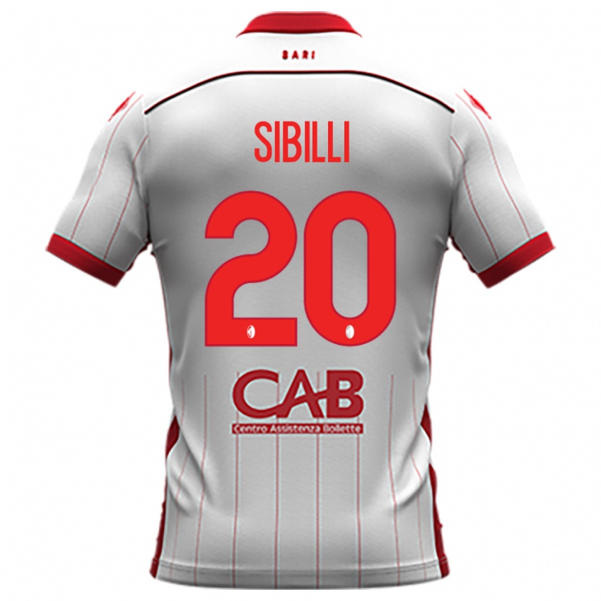 ילדים Giuseppe Sibilli #20 לבן אדום ג'רזי ביתית 2025/26 חולצה קצרה