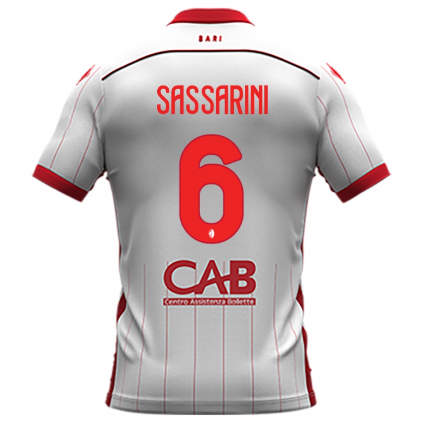 ילדים לוקה ססריני #6 לבן אדום ג'רזי ביתית 2025/26 חולצה קצרה