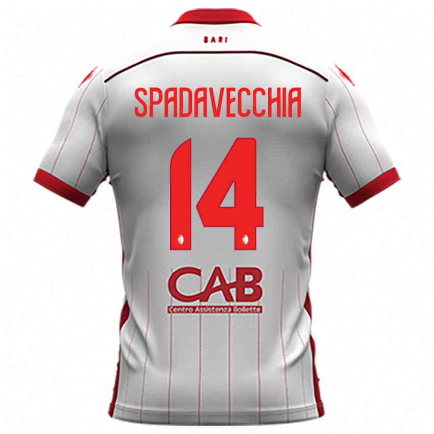 ילדים Pantaleo Spadavecchia #14 לבן אדום ג'רזי ביתית 2025/26 חולצה קצרה