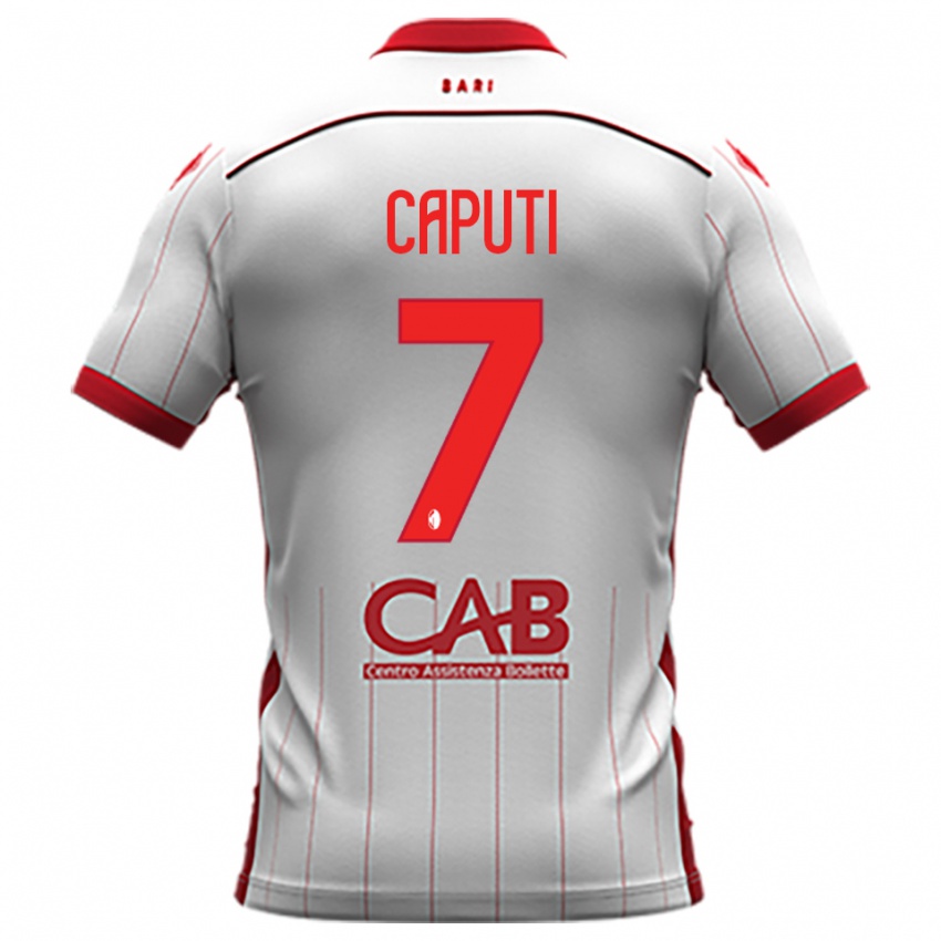 ילדים Christian Caputi #7 לבן אדום ג'רזי ביתית 2025/26 חולצה קצרה