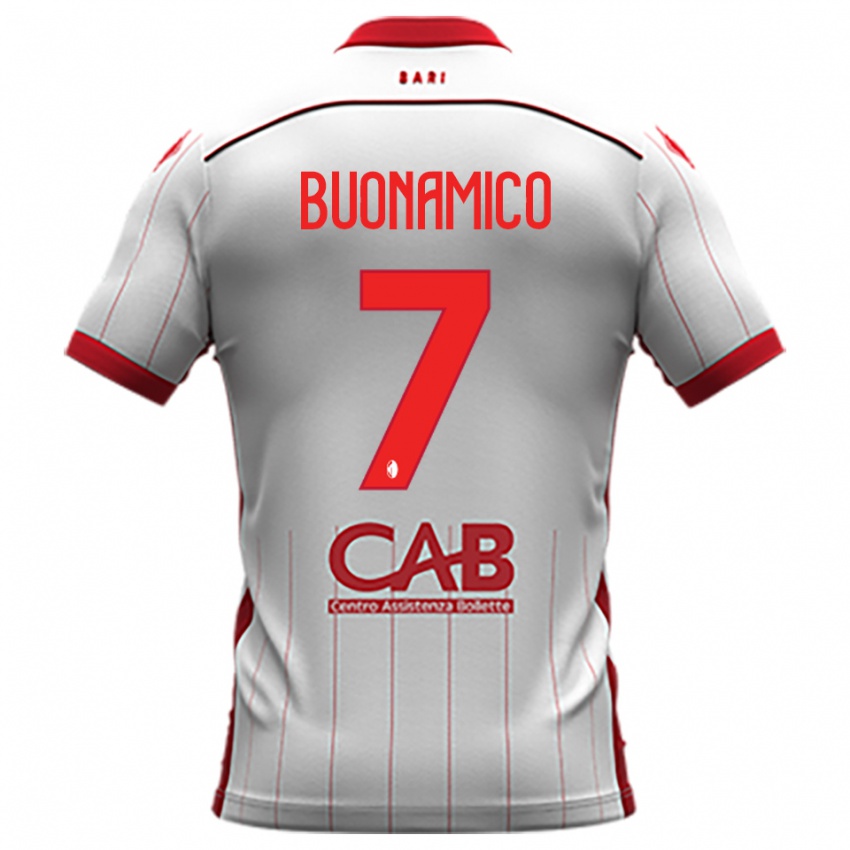 ילדים אלסנדרו בונאמיקו #7 לבן אדום ג'רזי ביתית 2025/26 חולצה קצרה