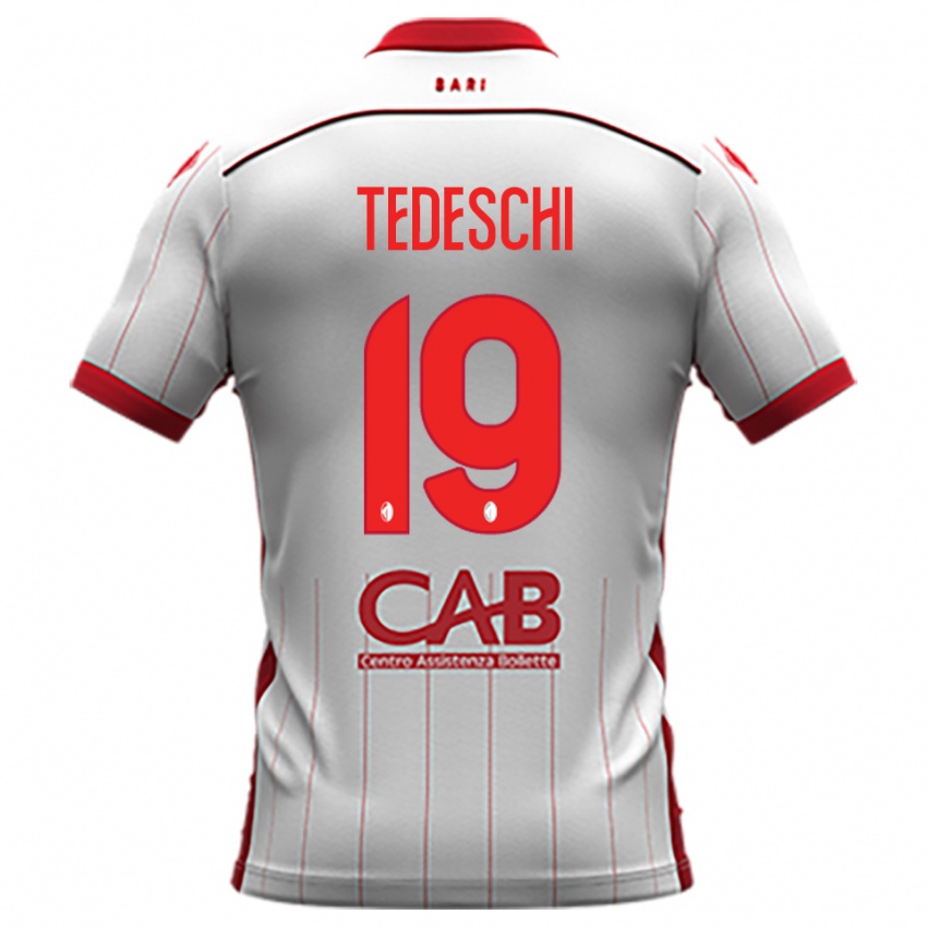 ילדים Francesco Tedeschi #19 לבן אדום ג'רזי ביתית 2025/26 חולצה קצרה