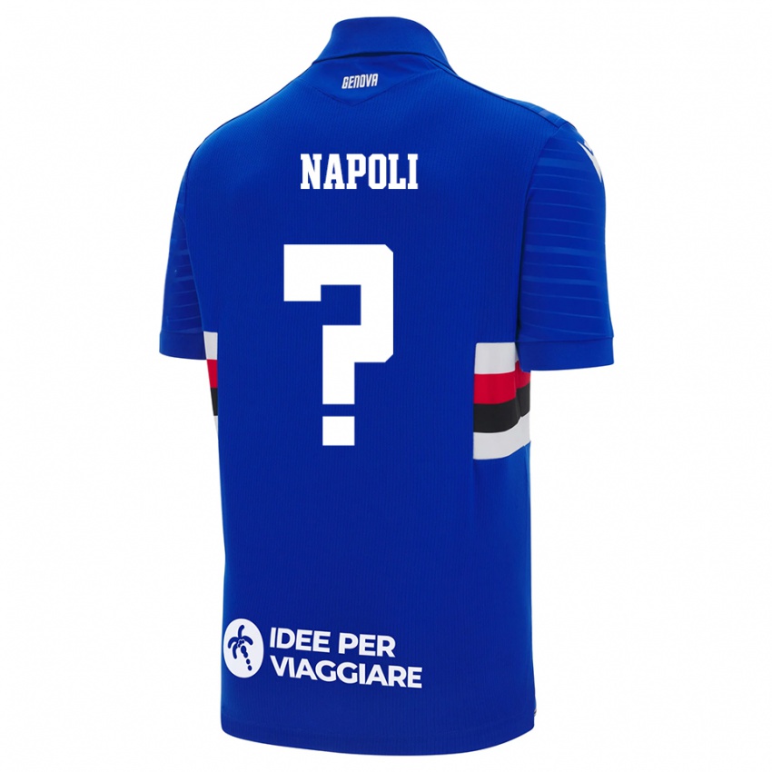 ילדים Pietro Napoli #0 כחול לבן ג'רזי ביתית 2025/26 חולצה קצרה