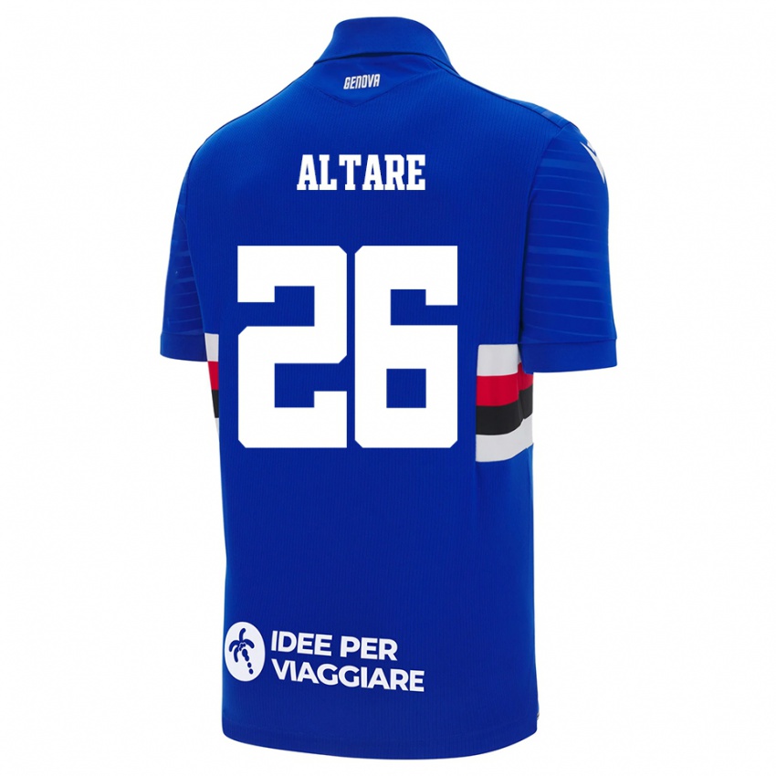 ילדים Giorgio Altare #26 כחול לבן ג'רזי ביתית 2025/26 חולצה קצרה