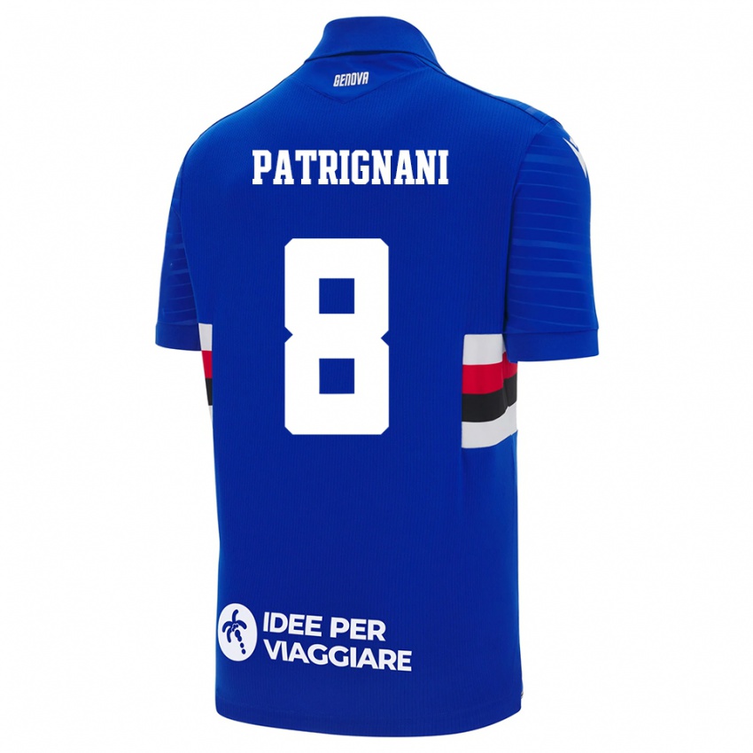 ילדים ג׳וליו פטריניאני #8 כחול לבן ג'רזי ביתית 2025/26 חולצה קצרה