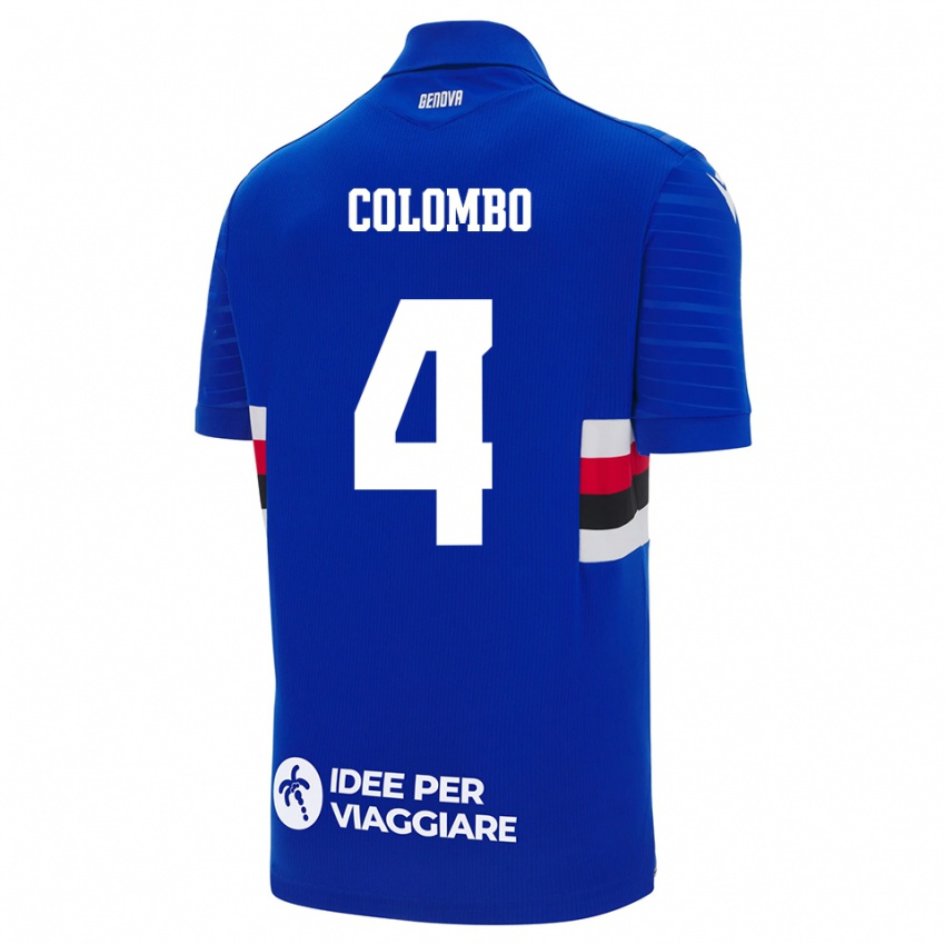 ילדים Sofia Colombo #4 כחול לבן ג'רזי ביתית 2025/26 חולצה קצרה