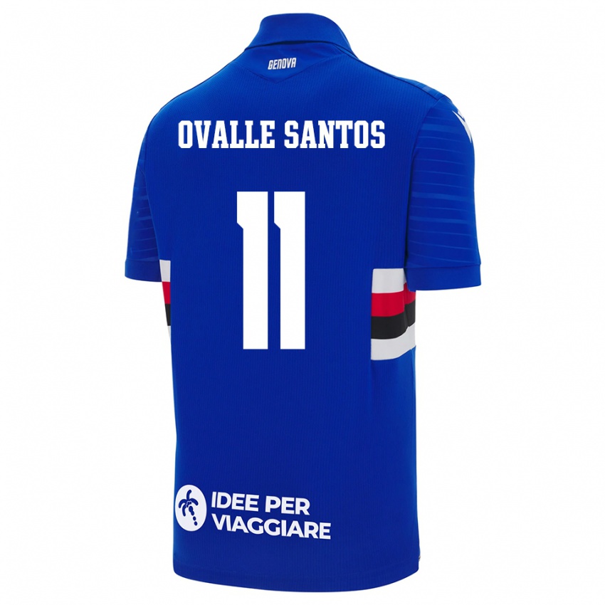ילדים אלסנדרו אובאל סנטוס #11 כחול לבן ג'רזי ביתית 2025/26 חולצה קצרה
