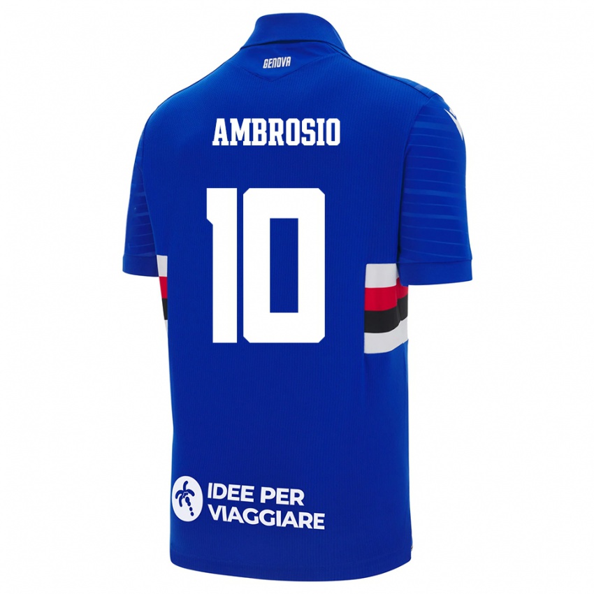 ילדים Alfonso Ambrosio #10 כחול לבן ג'רזי ביתית 2025/26 חולצה קצרה