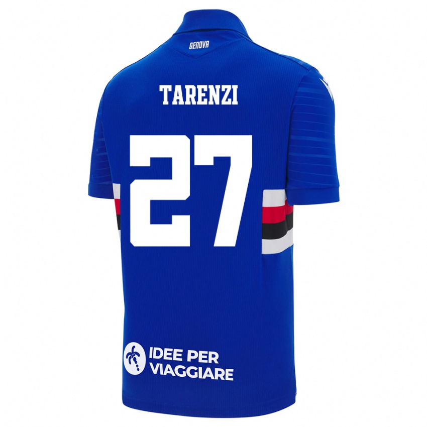 ילדים סטפניה טארנצי #27 כחול לבן ג'רזי ביתית 2025/26 חולצה קצרה
