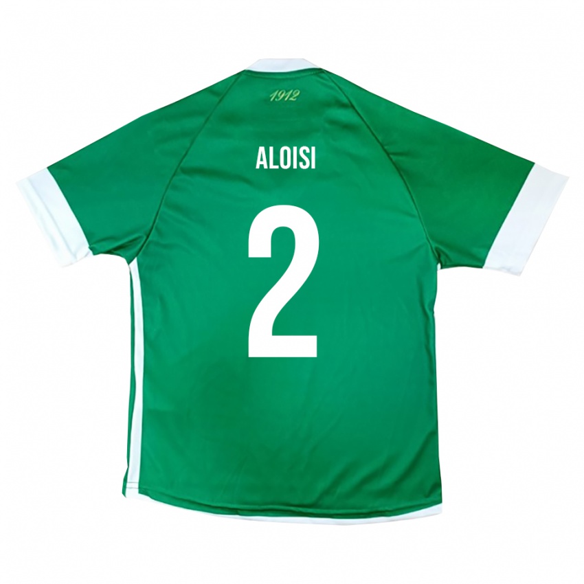 ילדים Antonio Aloisi #2 ירוק לבן ג'רזי ביתית 2025/26 חולצה קצרה