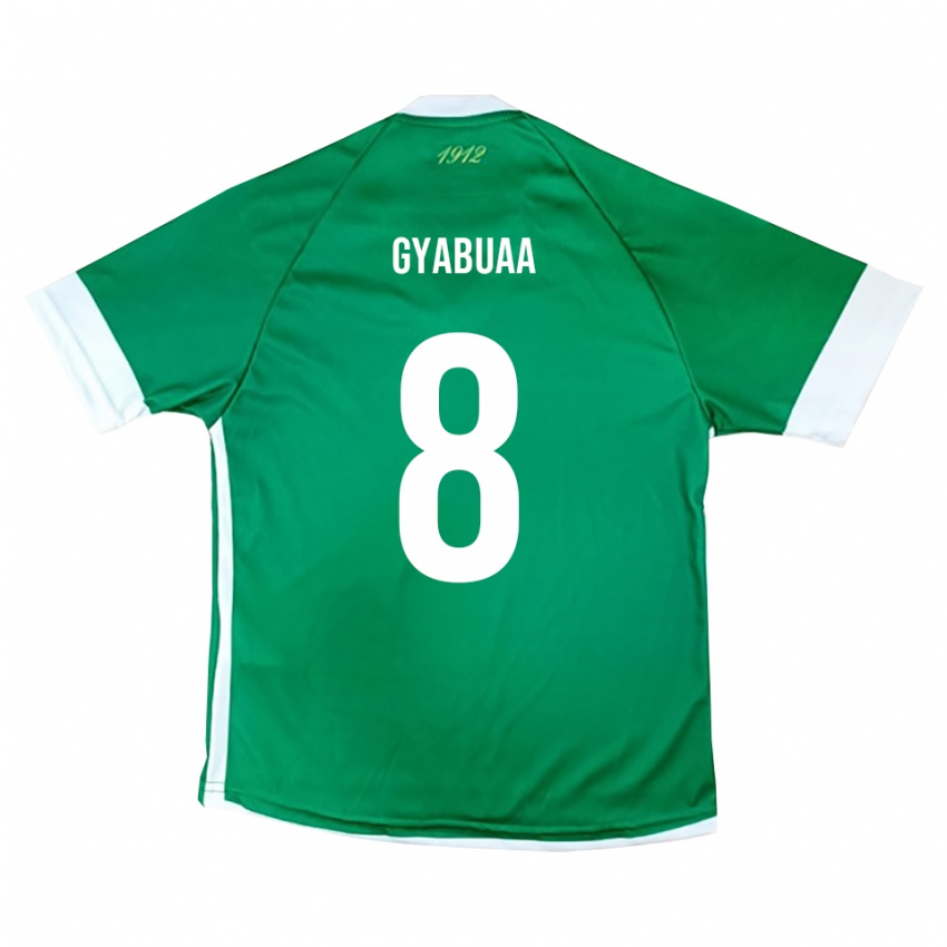 ילדים Emmanuel Gyabuaa #8 ירוק לבן ג'רזי ביתית 2025/26 חולצה קצרה