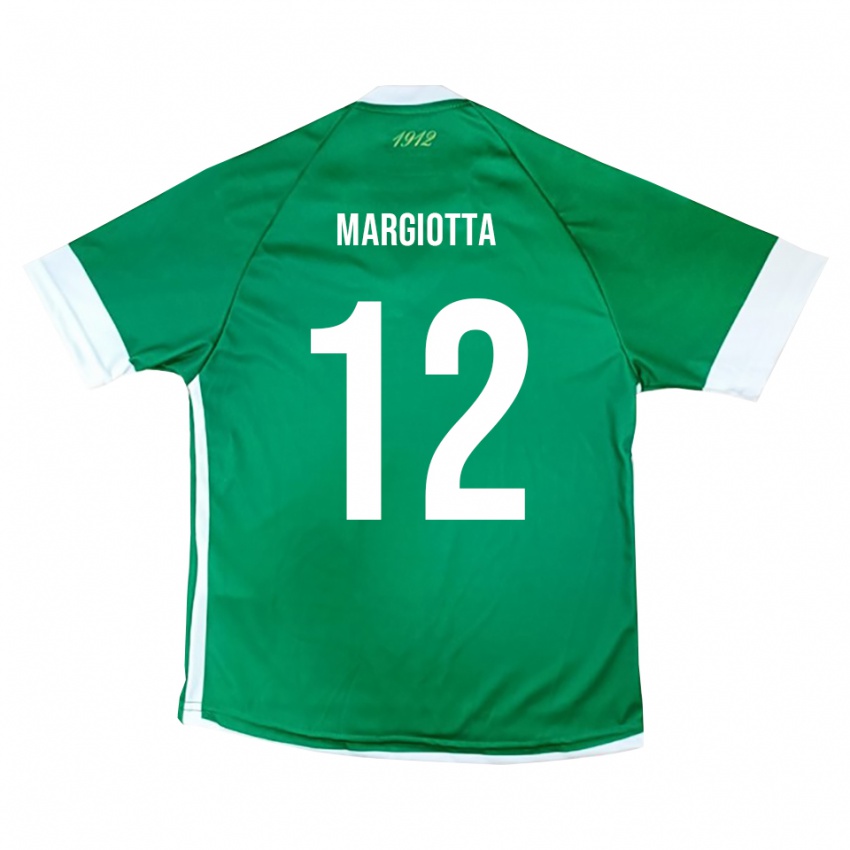 ילדים Manuele Margiotta #12 ירוק לבן ג'רזי ביתית 2025/26 חולצה קצרה