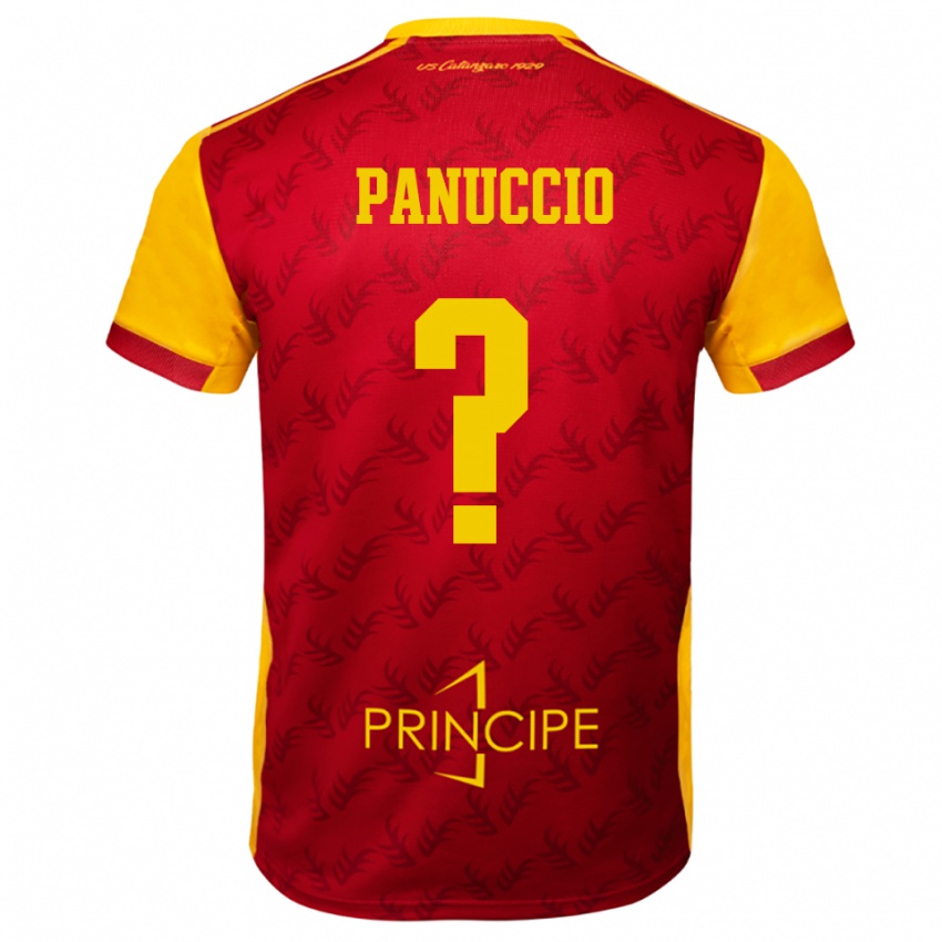 ילדים ג׳ובאני פאנוצ׳יו #0 צהוב אדום ג'רזי ביתית 2025/26 חולצה קצרה