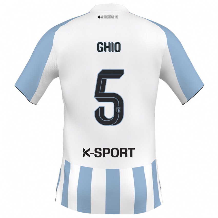 ילדים אומברטו גיו #5 לבן כחול שמיים ג'רזי ביתית 2025/26 חולצה קצרה