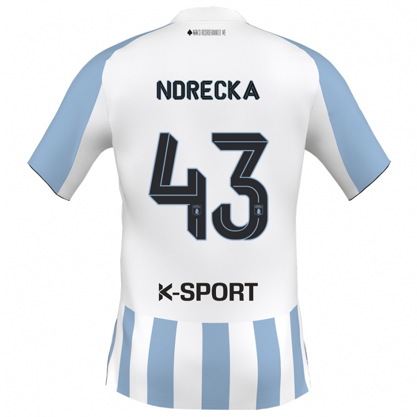 ילדים אנג׳לו נדרקה #43 לבן כחול שמיים ג'רזי ביתית 2025/26 חולצה קצרה