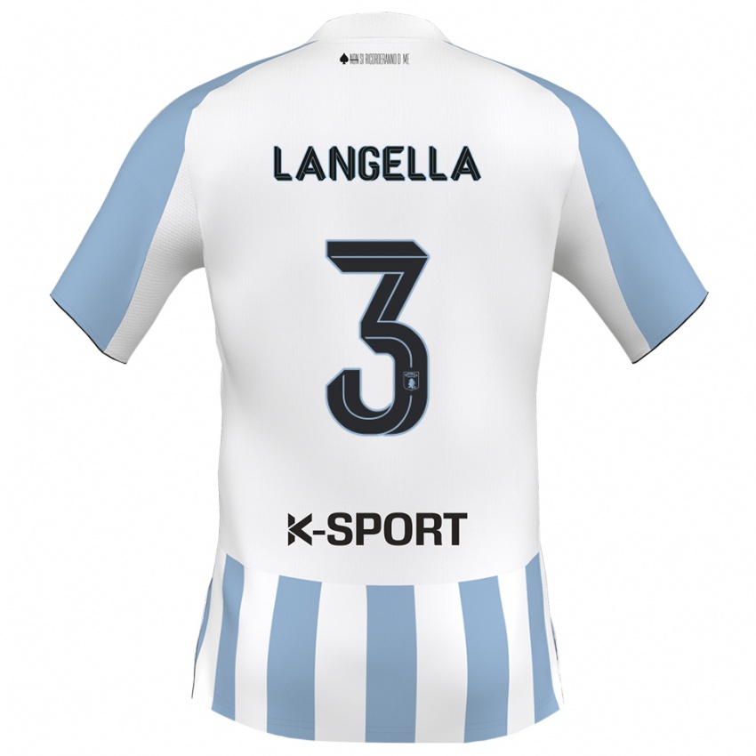 ילדים מטאו לנגלה #3 לבן כחול שמיים ג'רזי ביתית 2025/26 חולצה קצרה