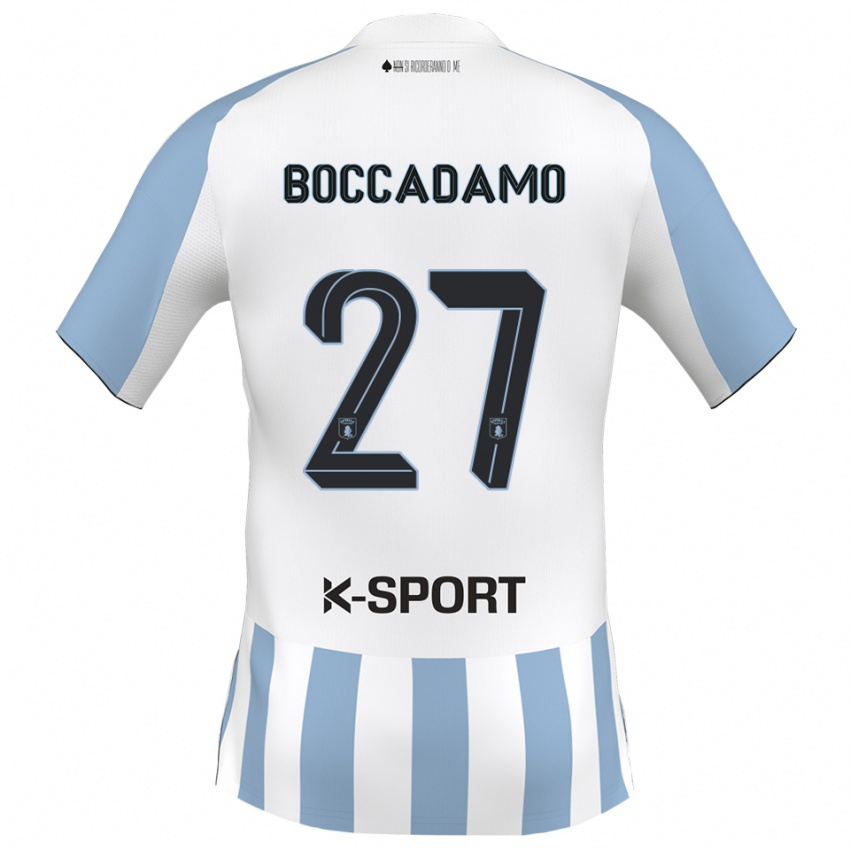 ילדים Antonio Boccadamo #27 לבן כחול שמיים ג'רזי ביתית 2025/26 חולצה קצרה