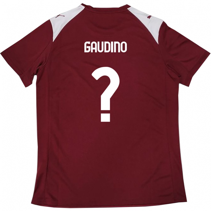 ילדים Christian Gaudino #0 בורדו לבן ג'רזי ביתית 2025/26 חולצה קצרה