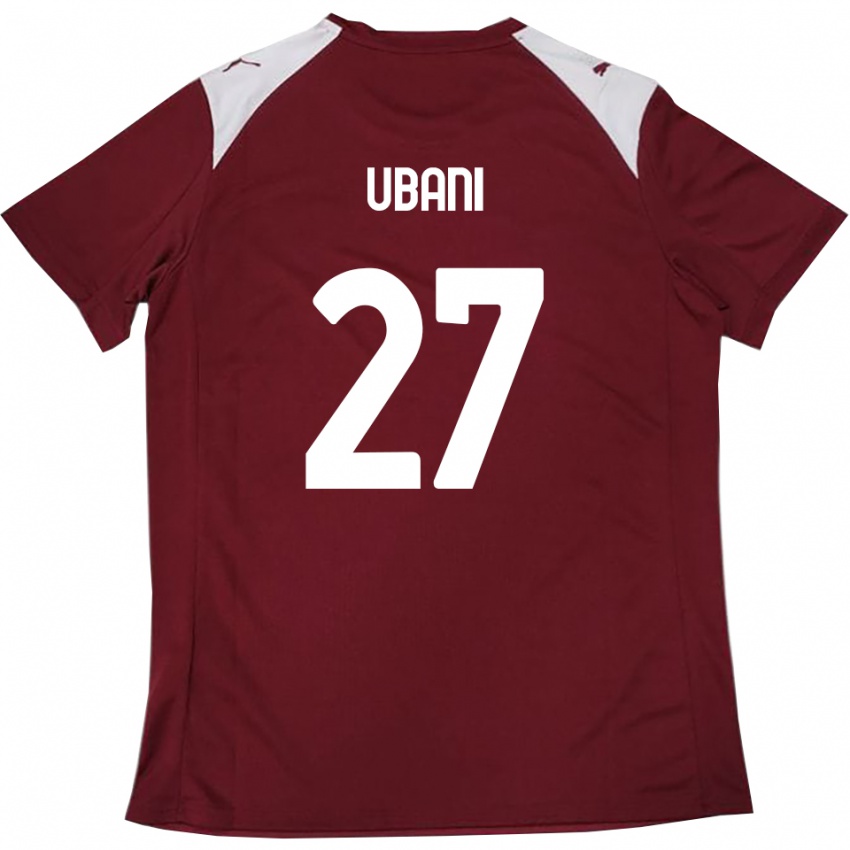 ילדים מרלון אובני #27 בורדו לבן ג'רזי ביתית 2025/26 חולצה קצרה