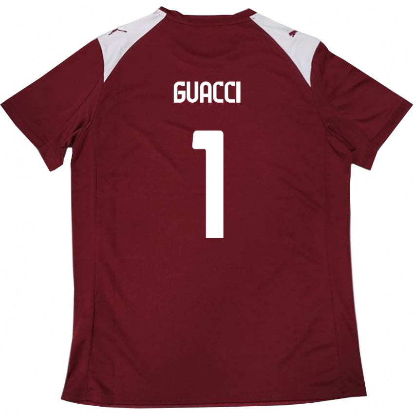 ילדים Marco Guacci #1 בורדו לבן ג'רזי ביתית 2025/26 חולצה קצרה