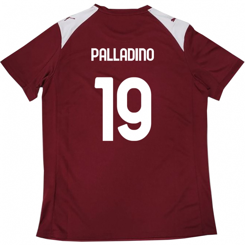 ילדים Alfonso Palladino #19 בורדו לבן ג'רזי ביתית 2025/26 חולצה קצרה