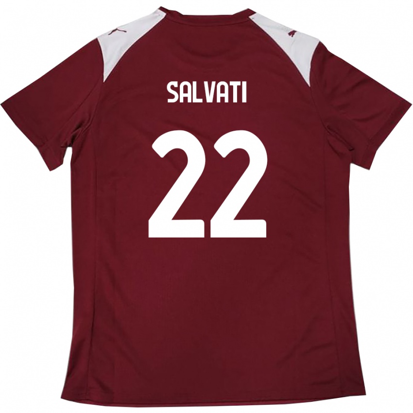 ילדים גרגוריו סלבאטי #22 בורדו לבן ג'רזי ביתית 2025/26 חולצה קצרה