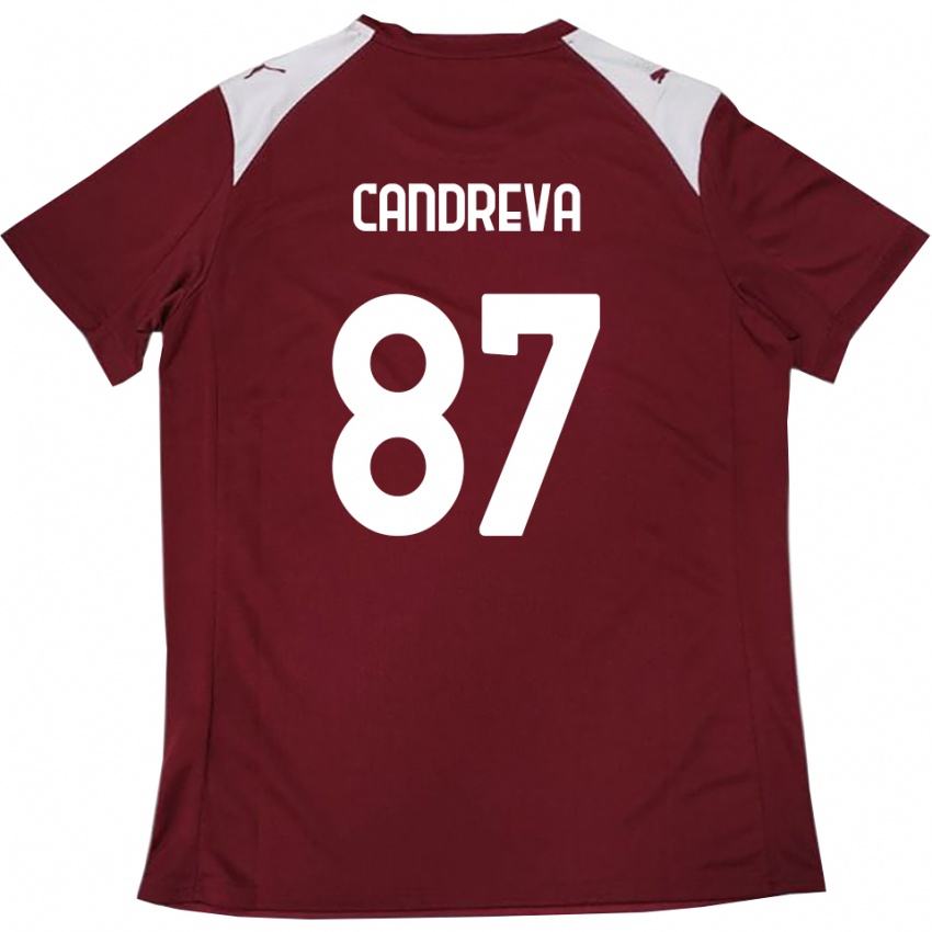 ילדים אנטוניו קנדרבה #87 בורדו לבן ג'רזי ביתית 2025/26 חולצה קצרה