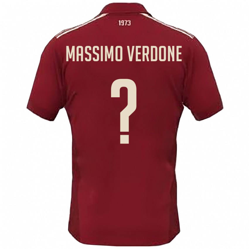 ילדים Valerio Massimo Verdone #0 בורדו לבן ג'רזי ביתית 2025/26 חולצה קצרה