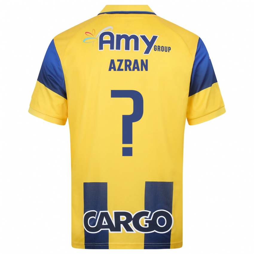 ילדים Noam Azran #0 צהוב כחול נייבי ג'רזי ביתית 2025/26 חולצה קצרה