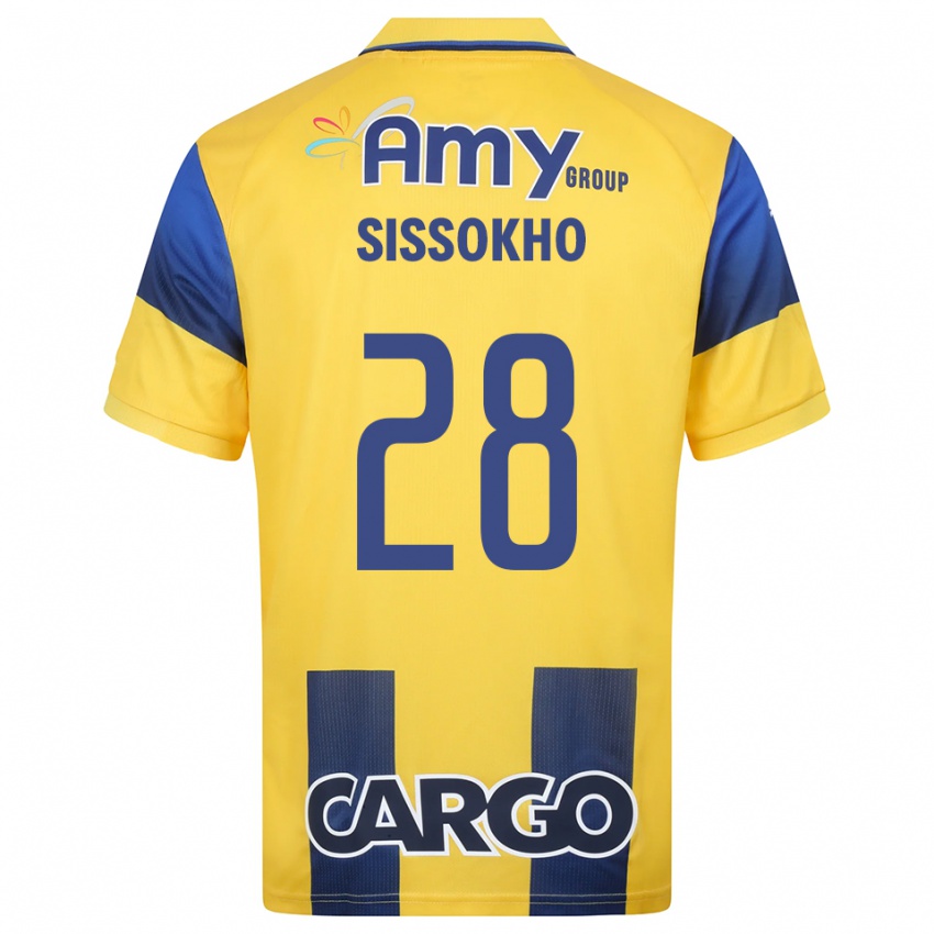 ילדים איסוף סיסוקו #28 צהוב כחול נייבי ג'רזי ביתית 2025/26 חולצה קצרה