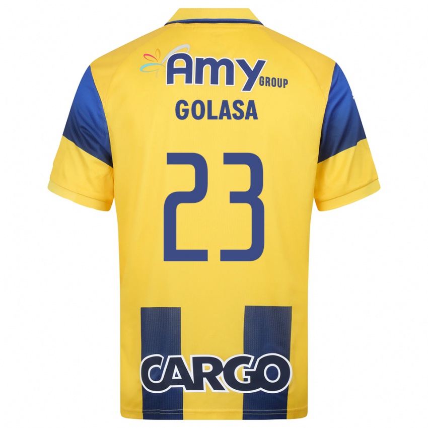 ילדים אייל גולסה #23 צהוב כחול נייבי ג'רזי ביתית 2025/26 חולצה קצרה