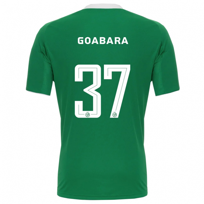 ילדים Ibrahim Goabara #37 ירוק לבן ג'רזי ביתית 2025/26 חולצה קצרה