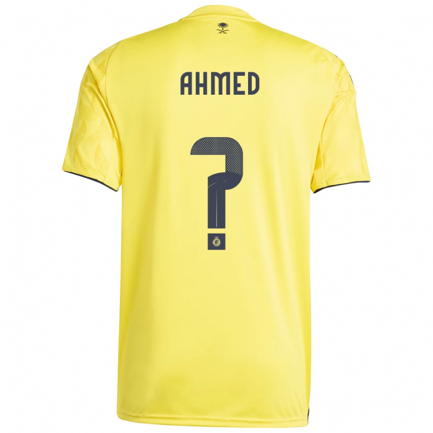 ילדים Al Anood Ahmed #0 צהוב שחור ג'רזי ביתית 2025/26 חולצה קצרה